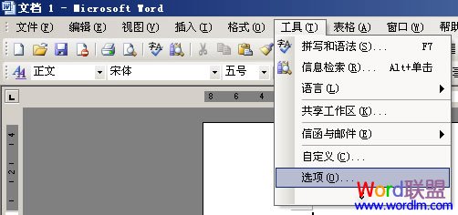 工具中的选项