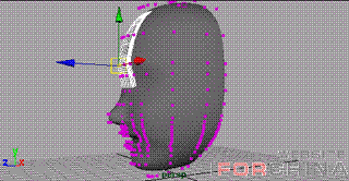 Maya 脸部模型建造 脚本之家 MAYA角色动画教程T6.GIF (16565 bytes)