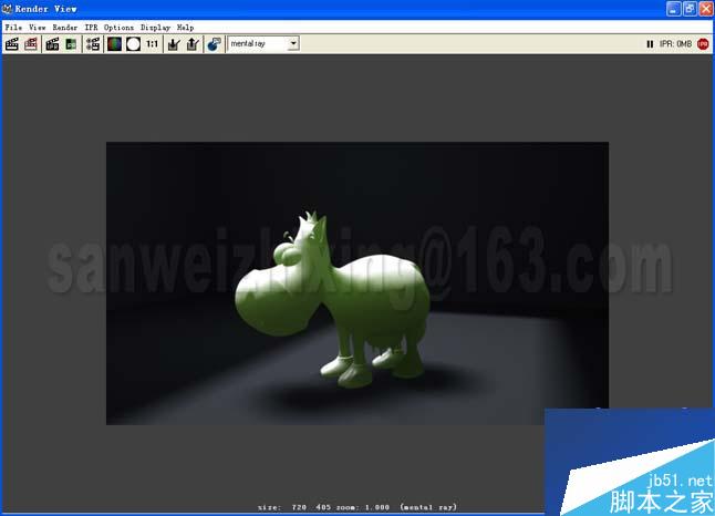 MAYA mental ray打造玉石奶牛 脚本之家 MAYA材质灯光