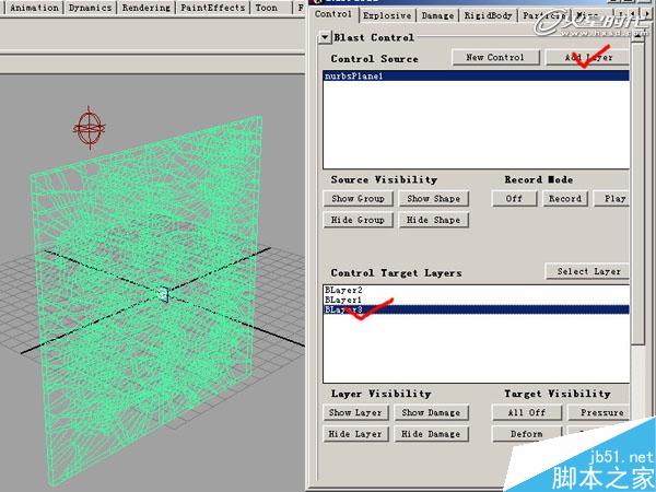 MAYA BlastCode Sweep制作墙体 脚本之家 MAYA建模教程