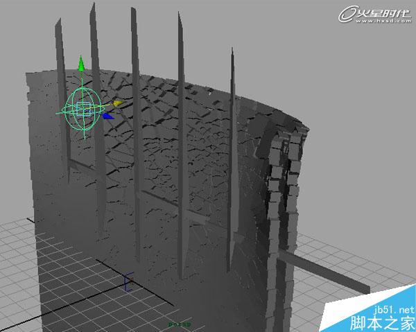 MAYA BlastCode Sweep制作墙体 脚本之家 MAYA建模教程
