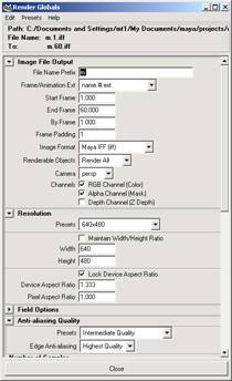 Maya 7.0 渲染基础-全局渲染设置 脚本之家 MAYA材质灯光