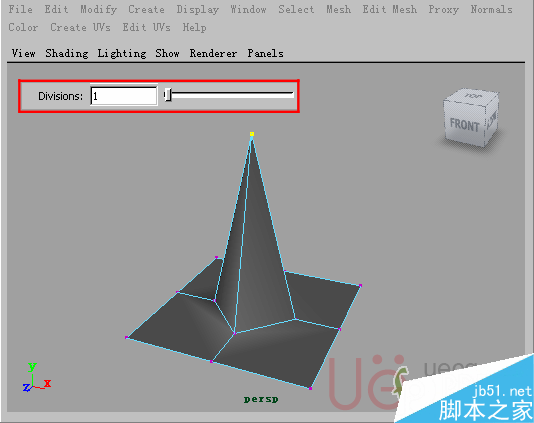 MAYA Polygons建模Edit Mesh命令集详解解释 脚本之家 MAYA建模教程13-Extrude-Vertex-Divisions.gif