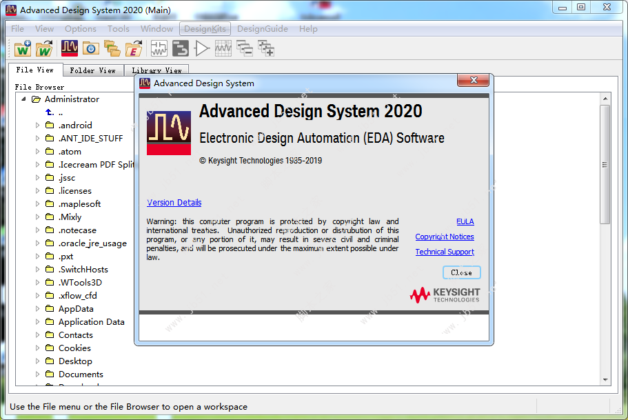 Advanced Design System(ADS) 2020安装破解教程