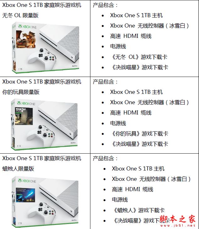 微软今日正式引进Xbox One S国行版  2399元起售