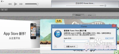 输入苹果账号密码登录