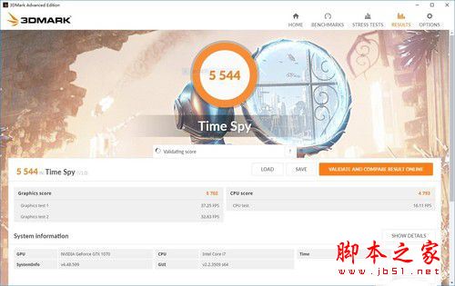 Time Spy 模式测试得分