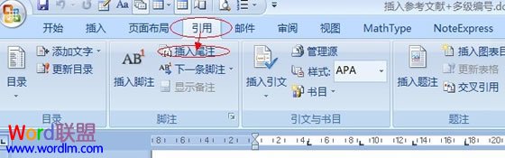 插入尾注