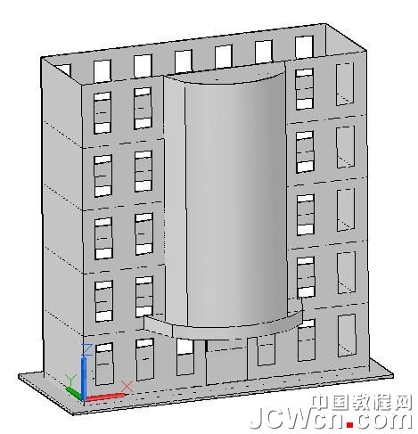 autocad 2011曲面命令创建楼房 脚本之家 autocad教程