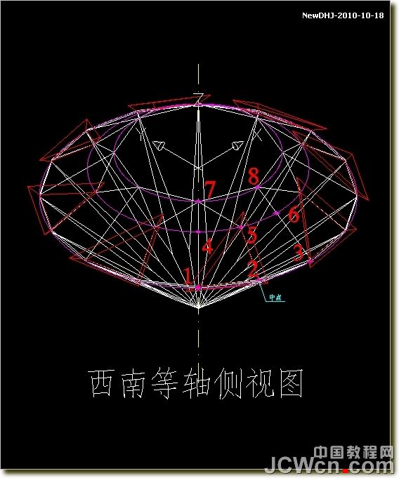 AutoCAD绘制璀璨的钻石戒指 脚本之家 AutoCAD教程