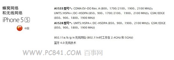 iPhone5S版本