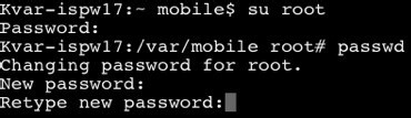 iPad更改root密码