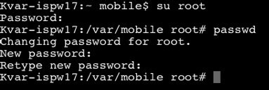 iPad更改root密码
