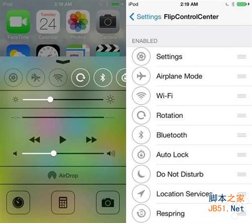FlipControlCenter定义iOS 7控制中心 三联