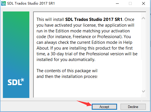 塔多思Trados 2017 SR1 Professional中文破解版安装激活教程