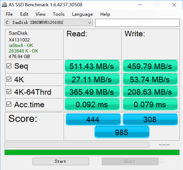 AS SSD Benchmark