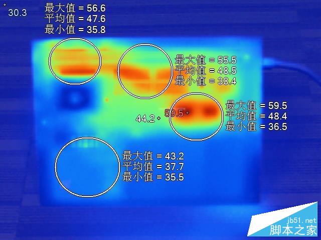 机身D面温度分布