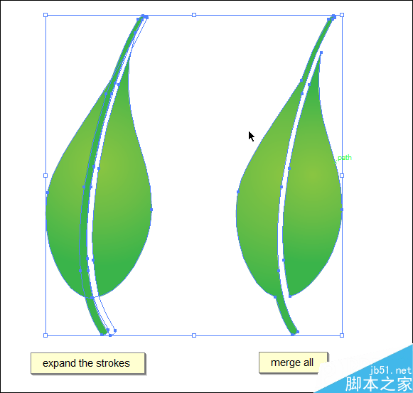 AI绘制树叶教程 脚本之家 AI实例教程