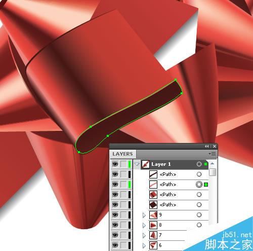 AI CS4制作礼品包装花 脚本之家 AI实例教程
