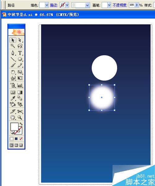AI制作中秋贺卡 脚本之家 AI实例教程