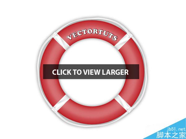 AI绘制救生圈 脚本之家 AI实例教程Click
