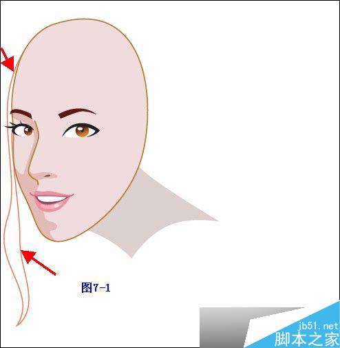 Illustrator鼠绘教程：插画人物系列之清纯美女的绘制_中国教程网