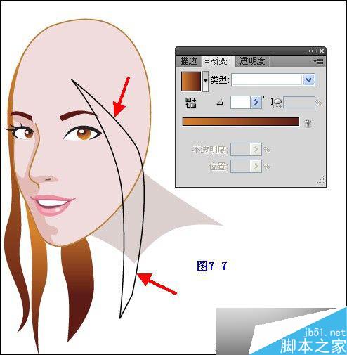 Illustrator鼠绘教程：插画人物系列之清纯美女的绘制_中国教程网