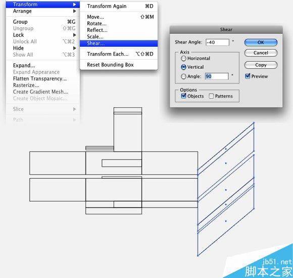 AI+PS制作七彩几何图案 脚本之家 AI实例教程