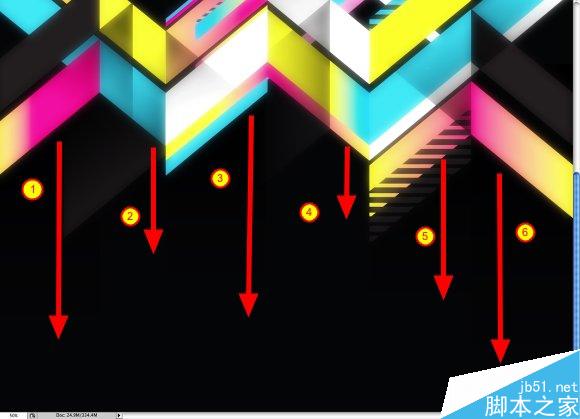 AI+PS制作七彩几何图案 脚本之家 AI实例教程
