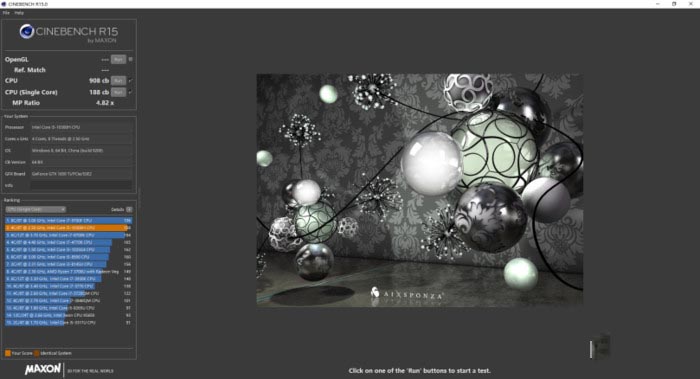 ▲CINEBENCH R15