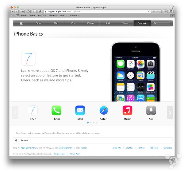 苹果官网推iOS7/iPhone基本使用技巧版块  脚本之家