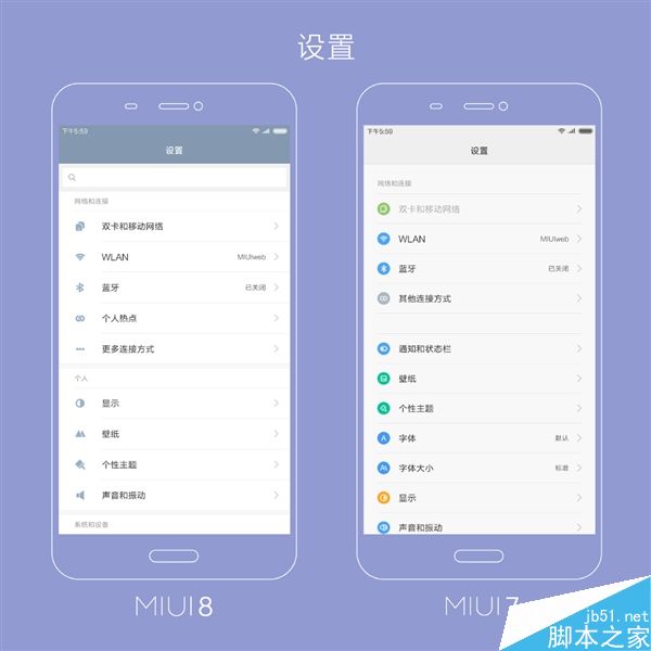 小米官方图解：MIUI 7/8有啥区别？