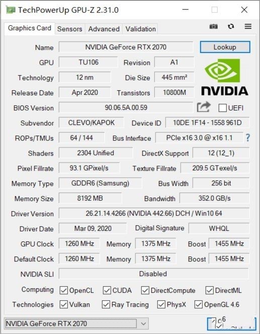 RTX+DLSS 2.0 神舟战神TX9-CU5DK RTX 2070显卡详解 