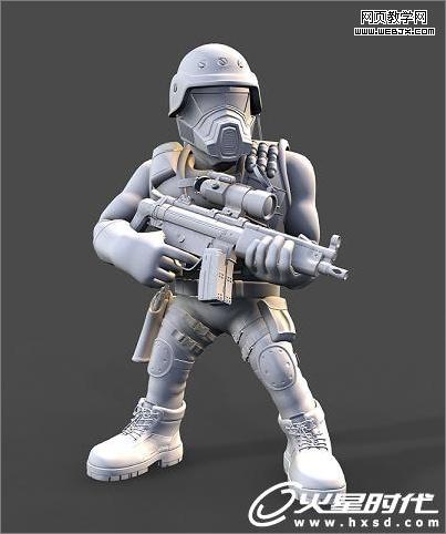 3ds Max打造Q版反恐警察玩具人偶 3ds Max打造Q版反恐警察玩具人偶