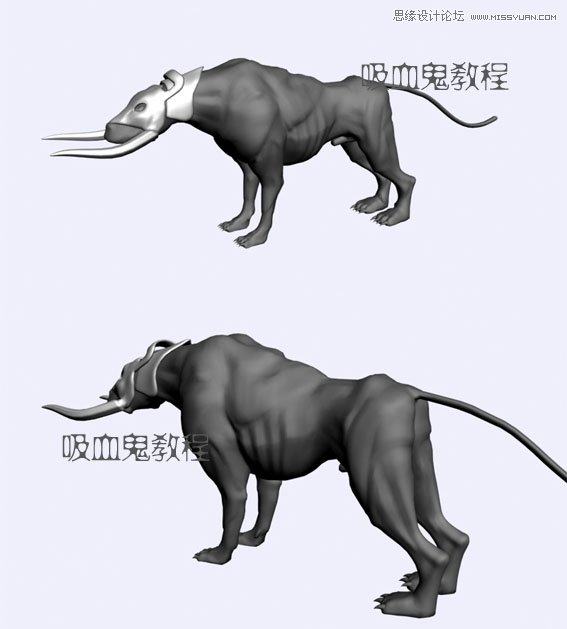 3ds MAX实例教程：多边形建模小狗,破洛洛
