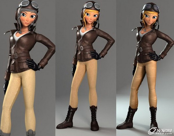 3DSMAX制作卡通女飞行员角色 脚本之家 3DSMAX角色教程