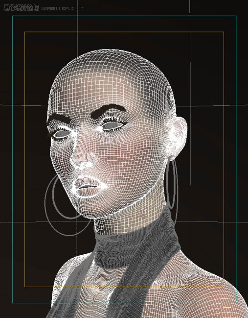 3D MAX建模教程：女性角色模型解析