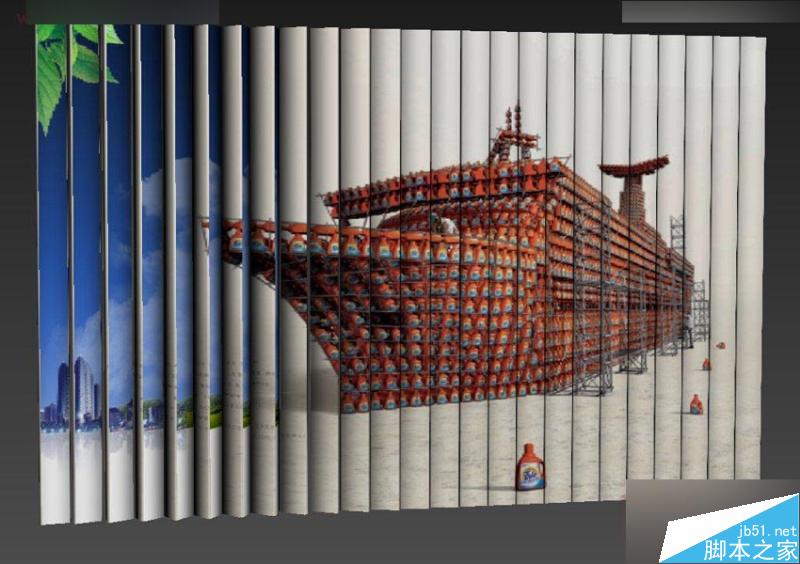 3DMAX制作户外风格翻页广告牌效果,PS教程,思缘教程网