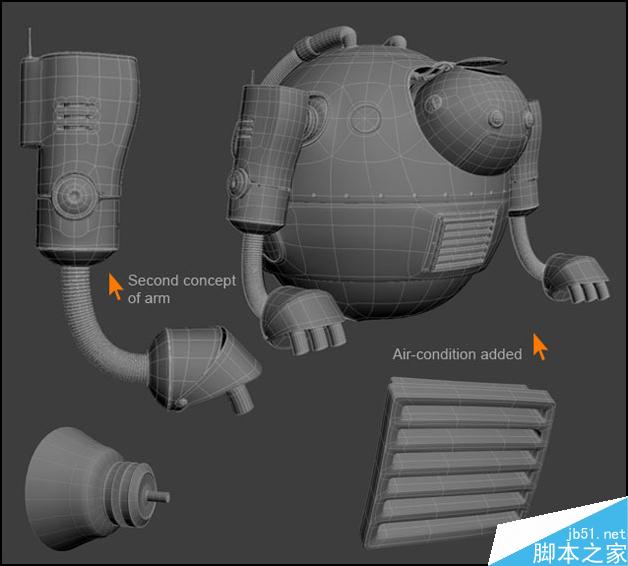 3DSMAX制作机器人 脚本之家 3DSMAX建模教程