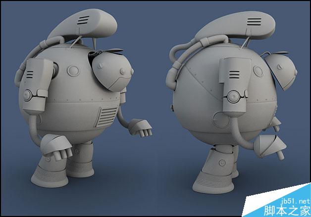 3DSMAX制作机器人 脚本之家 3DSMAX建模教程