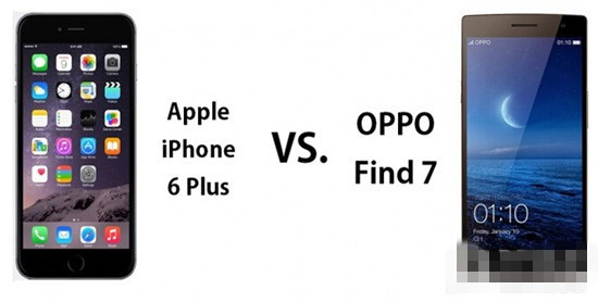 Oppo Find7与苹果iPhone6 Plus大比拼