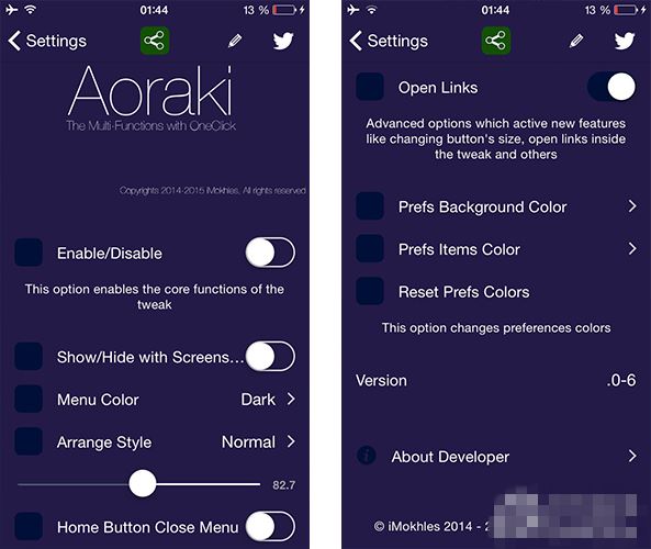 iOS8越狱后又一必装神器：多功能合一插件Aoraki 