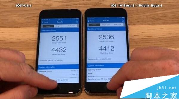稳中有进：苹果iPhone6s iOS10 beta5/iOS9.3.4速度对比