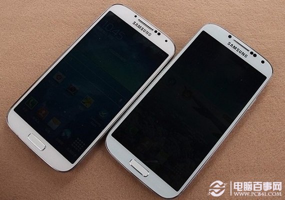 真假三星S4正面外观对比