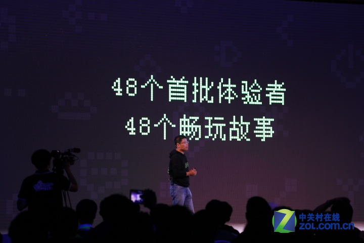 又开始将故事了，这已经成了目前手机发布会的必备环节，48个畅玩故事，还好刘总没全部都讲。