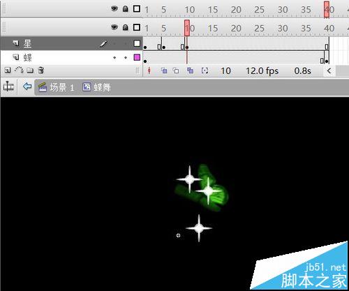 flash鼠标跟随实例——撒光的蝴蝶