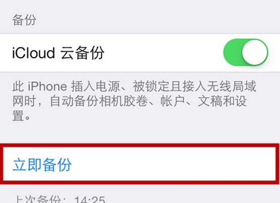立即备份
