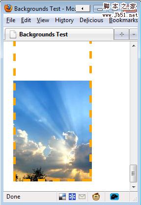 Part of the image has been cut off because it begins outside of the element.