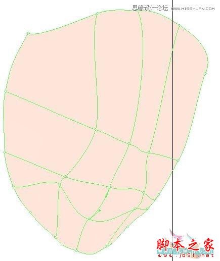 Illustrator网格工具绘制写实美女教程,脚本之家