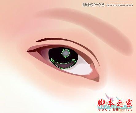 Illustrator网格工具绘制写实美女教程,脚本之家